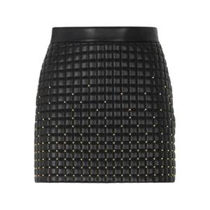 25 FW 로베르토 카발리 퀼팅 스터드 레더 스커트 VQP301PN001 TP440279475