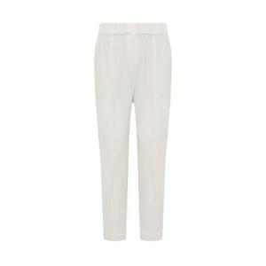 BRUNELLO CUCINELLI 플리츠 실크 블렌드 밴딩 팬츠 1323714