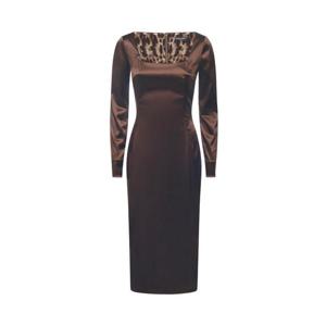 돌체앤가바나 미디 원피스 F6TYGT FURADM0694 Brown