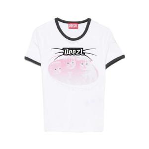 디젤 디젤 화이트 반팔 티셔츠 2146992