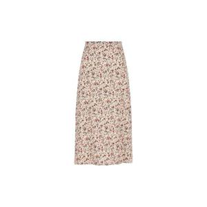 로로피아나   미디스커트 FW25 FAQ1208T1SY 6202421 IVORY  MELON  PEACOCK