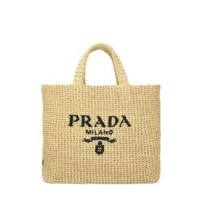 프라다 라피아 크로셰 로고 토트백 1300926