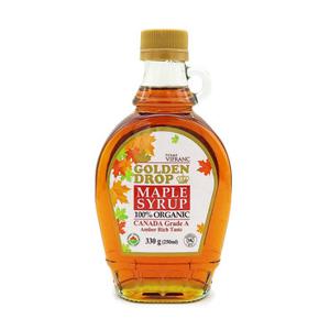 골든드롭 100% 유기농 메이플시럽 캐나다 A등급 앰버리치 330g (용량 250ml)