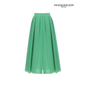 [미니멈]언벌티드 플레어 스커트 MYAGWS2140-GN