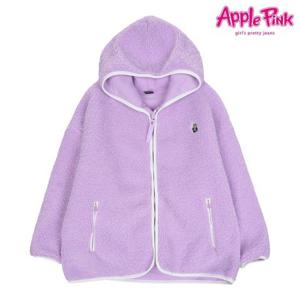 [애플핑크]보아털 곰 자수 후드집업 (APF9R711GSV)