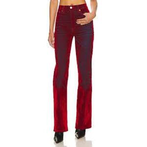 리던 데님 팬츠 REDW3FRDE014RD DISTRESSED RED FLOCKED DOM