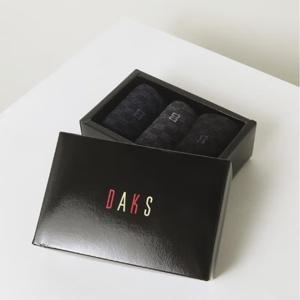 [닥스] 면혼방 블랙 체커보드 장목 3족세트 DBSS5E601BK