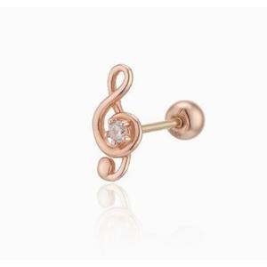 [로이드] 주문제작 음표 높은음자리표 음표 14k 피어싱 LPFL1005G