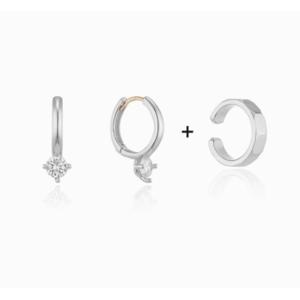 [로이드] 주문제작 베이직 원스톤 원터치 귀걸이 & 데일리 앵글 이어커프 LOFN1010X
