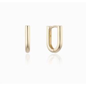 [로이드] 주문제작 모던브리티쉬 U스퀘어 15.5mm 14k 원터치 귀걸이 LOFM3080G