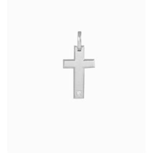 [로이드] 주문제작 화이트 타임리스 무광 원세팅 십자가 14k 펜던트 LPP23025G