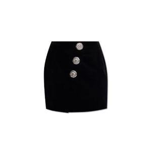 Balmain 버튼 하이웨이스트 미니 스커트 BF0LB935CE31 0PA TP936963380