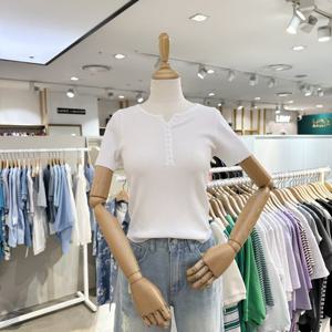 [에잇컨셉] 싱크 골지 반팔니트티 C25F7FKT021