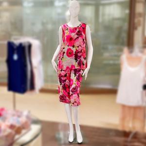 [와코루] 여성 폴리 요루 수채화꽃나염 파자마 (WPA7180W)