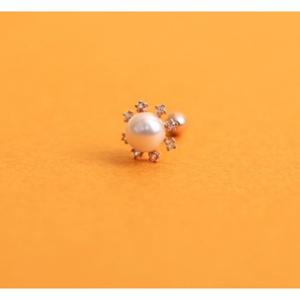 [로이드] 진주 라운드 큐빅 피어싱 14K GOLD 귀걸이 LPFH4108G