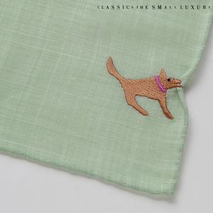 [클래식더스몰럭셔리] 일본 수입 강아지 HANDMADE 손수건 그린 (HC-2DWE502GR)