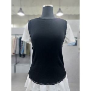 [에이비에프지]레이어드 민소매 언발 블랙 여름 COOL 니트 LFAFZ2NW37-BK