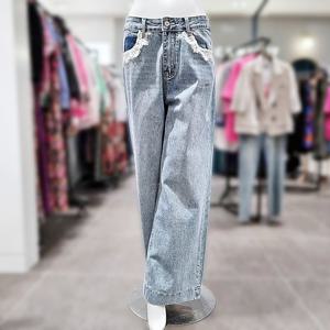 [르니앤맥코이] 레이스 큐빅 데님팬츠 MM05SD705