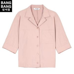 뱅뱅 HC04 여름 여성 솔리드 오픈카라반팔셔츠 CSL300