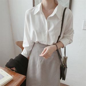 루즈핏 의류 데일리 데일리 여성 심플 모던 LK-S013 무채색 셔츠