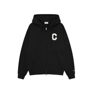 M 커버낫후드티 CQK CO2403HZ02-BK C 로고 후디 집업 블랙