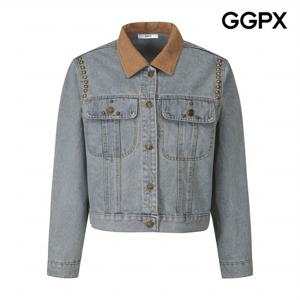 [GGPX] 코듀로이 카라 스터드 데님 자켓 (GP8JK015F)