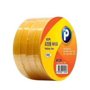 P1220-4 포장용 테이프 투명 4롤 12mm x20m 포장용테이프 투명 x20m 테이프 스티커 문구 사무용품