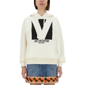발렌티노   후드 티셔츠 SS25 6B3MF24I960A03 5680551 IVORY