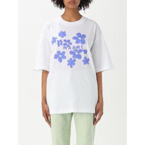 마르니   반팔 티셔츠 SS25 THJET49P09USCX40 D2W01 5772220 White
