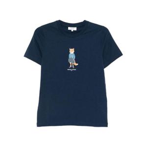 메종키츠네   반팔 티셔츠 FW25 PW00119KJ70260329 6131443 Blue
