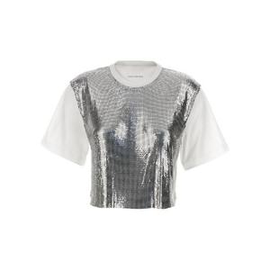 파코라반   반팔 티셔츠 FW23 23AXTO639CO0481M094 2072170 Silver