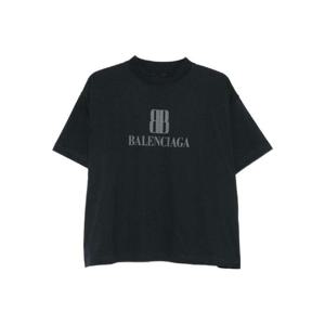 발렌시아가   반팔 티셔츠 FW25 818431TSVU41083 5991390 Black