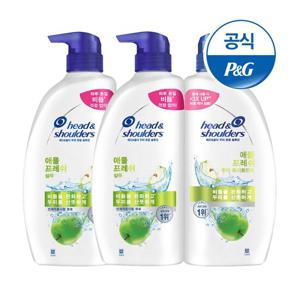 헤드앤숄더 애플프래쉬 샴푸 850ml 2개 + 트리트먼트 850ml 1개