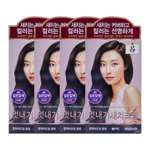 [미쟝센]려 우아채 염색약 새치크림 4N 짙은갈색 x4