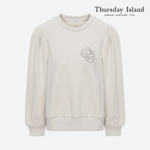 [써스데이아일랜드]슬림핏 스웨트셔츠(T228MST236W)