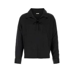 BODE Black satin Maze blouse MRF24SH022 BLACK