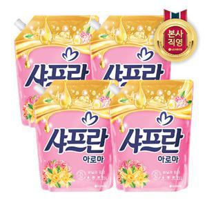 [빠른배송] 샤프란 아로마 바닐라 핑크 리필 2.1L*4개