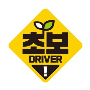 초보 DRIVER1 자석 반사 자동차스티커 19x19cm
