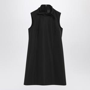 지방시 블랙 코튼 블렌드 보우 미니 원피스 BW22A515W6 001