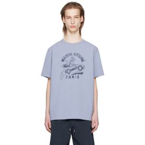 Maison Kitsune 티셔츠 블루 레이싱 폭스 티셔츠 241389M213057