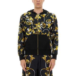 Versace 진스 꾸뛰르 바로크 프린트 지퍼 후드티 78GAI3Z1FS189 G89 TP936945916
