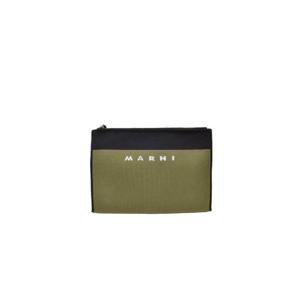 Marni 로고 자수 지퍼 클러치 백 PHMQ0007A0P4602 ZO247 TP934529002