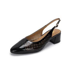 [무크] 여성 펀칭 포인트 토 슬링백 3cm 422902PA