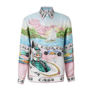 카사블랑카 레이싱 아트 새틴 긴팔 셔츠 MPF25SH021SILK 03TWILLTHEARTOFRACING TP944437726