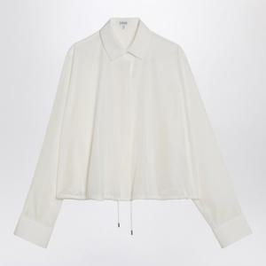 로에베 화이트 벌룬 슬리브 실크 셔츠 S359Y05XETSI 2100