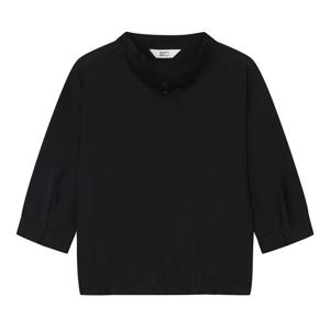 [베스띠벨리]버튼배색하이넥밴딩블라우스_BJBAH2404