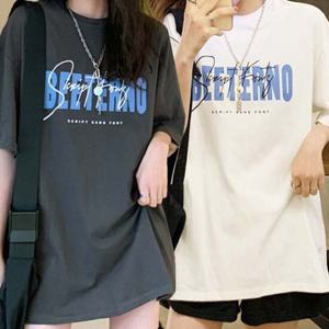 샵앤) 여성 여름 레터링 프린트 루즈핏 반팔 티셔츠 WON-WSH-WF373DE