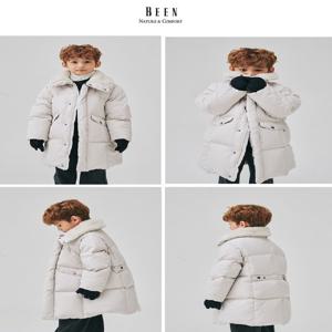 [빈]BZ63JP02IV 아이보리 퍼 배색 다운 점퍼