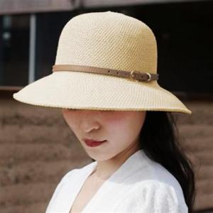 페도라 챙모자 데일리 베이지 여성 여름 클로슈