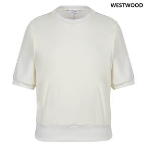 [웨스트우드] 우먼 우븐 레이어드 5부 라운드티_WO1WCTR406 IV